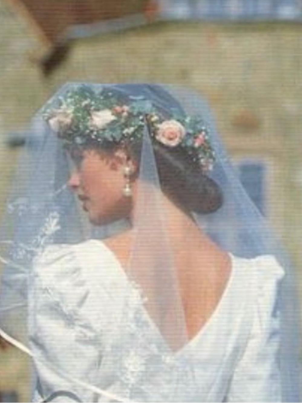 Vintage Laura Ashley White A-Line Bridal Gown